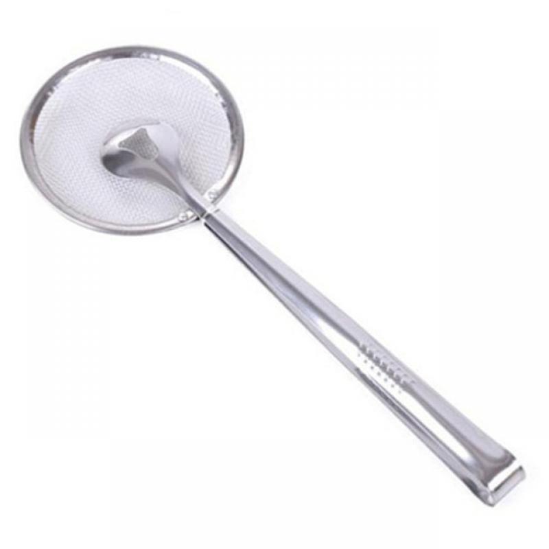 Oil Frying Clamp Filter Stainless Steel Spoon Vegetables Snack Fried Food Strainer for Household Kitchen Ornaments Filter Spoon