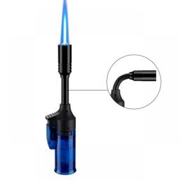 1pc（No Gas)Unusual Gas Lighter Windproof BBQ Kitchen Jet Torch Lighter Capacity Spray Gun Jewelry Metal Welding Gifts