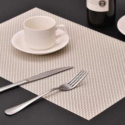 Non-Slip Placemat Waterproof Printed Dining Table Mat PP Plastic Heat-insulated Tableware Bowl Pads Kitchen Accessories