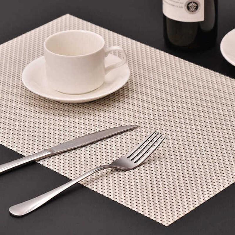Non-Slip Placemat Waterproof Printed Dining Table Mat PP Plastic Heat-insulated Tableware Bowl Pads Kitchen Accessories
