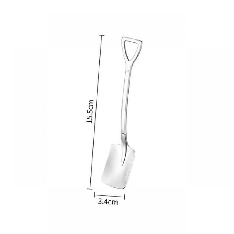 4/2/1pcs Shovel Spoons Stainless Steel Coffee Teaspoon Creative Ice Cream Dessert Watermelon Spoon Kitchen Tableware Cutlery Set
