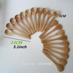 10Pcs/Set Wooden Honey Spoon Ecofriendly Household Tableware Bamboo Kitchen Condiment Scoop Coffee Spoon Dessert Spoon Teaspoon