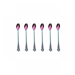 6pcs Stainless Steel Cutlery Set Gold Dinnerware Royal Tea Spoon Forks Knives Kitchen Western Dinner Silverware Tableware Gift