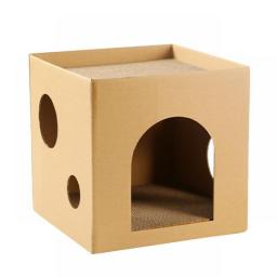 Indoor Cat Toys Cat Scratcher Cardboard Lounge Kitten Toys Corrugated Indoor Cat House Indoor Storage Cat House Cat Training Toy