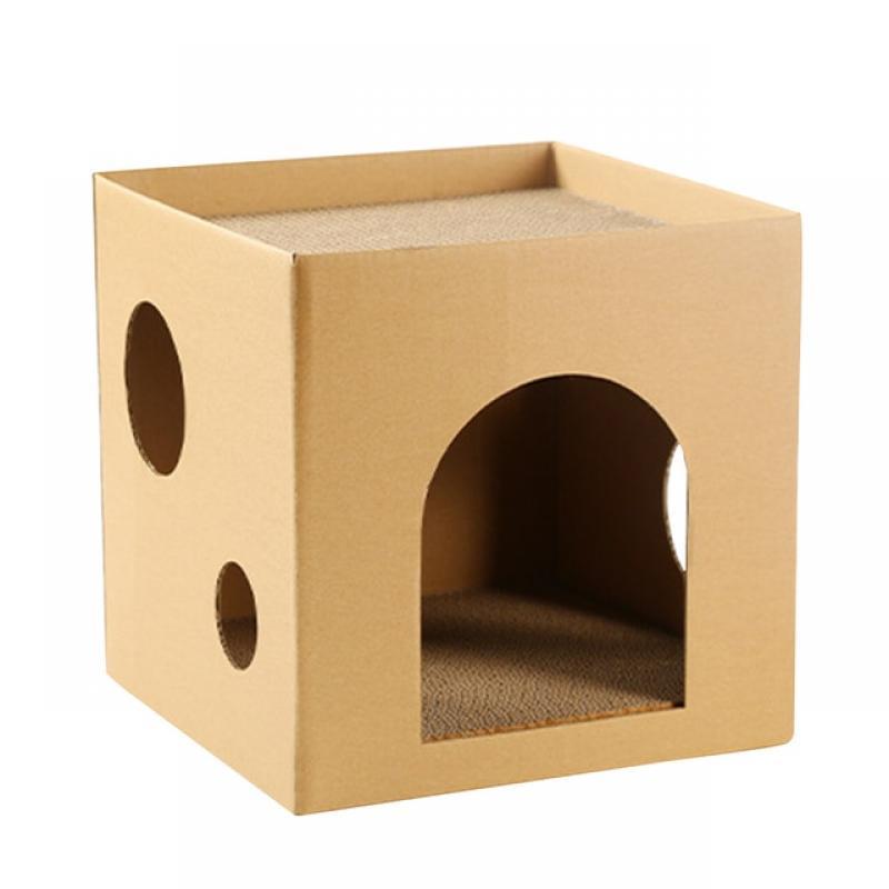 Indoor Cat Toys Cat Scratcher Cardboard Lounge Kitten Toys Corrugated Indoor Cat House Indoor Storage Cat House Cat Training Toy
