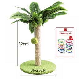 Cat Scratching Post For Kitten Cute Green Leaves Cat Scratching Posts With Sisal Rope Indoor Cats Posts Cat Tree Pet Products