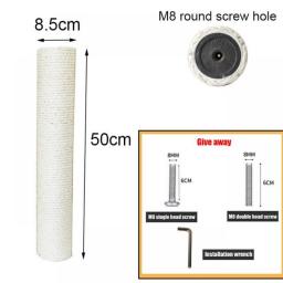 PVC Cat Scratching Post For Cat Tree DIY Cat Climbing Frame Replacement Post Kitten Toy Sisal Rope Entangle Scratch Furniture