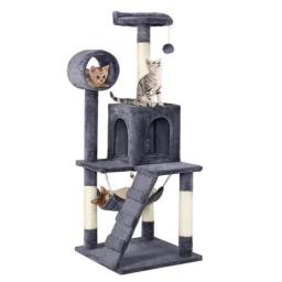 Easyfashion 51'' Multilevel Cat Tree With Condo