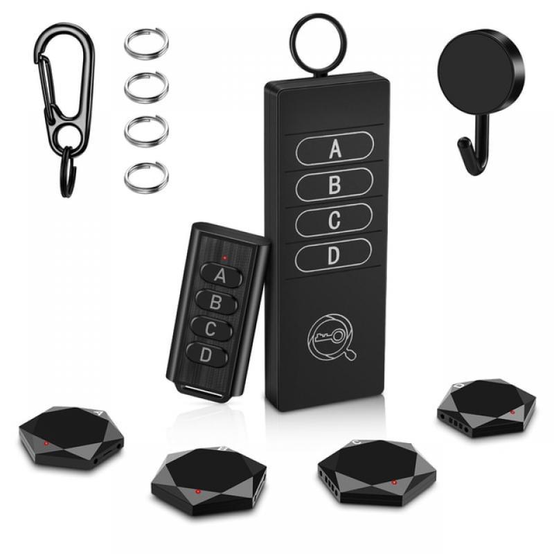Elecpow Anti Lost Tracker Key Finder Locator Portable Wireless Smart Pet Wallet Tracker With 164ft Remote Control 4 Receivers