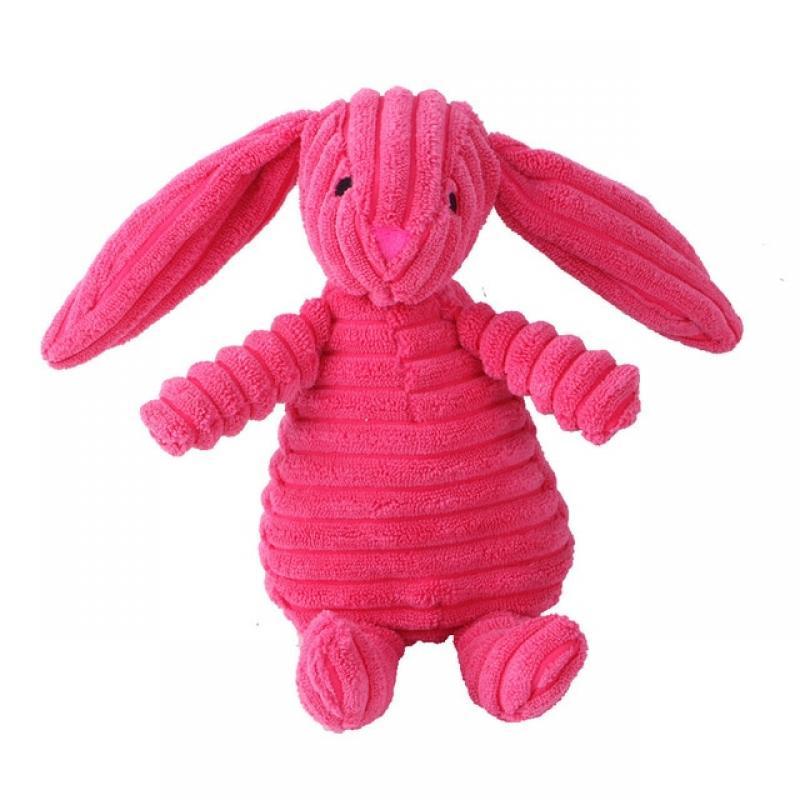 Plush Dog Toy Animals Shape Bite Resistant Squeaky Toys Corduroy Dog Toys for Small Large Dogs Puppy Pets Training Accessories