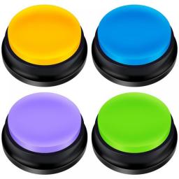 8Pcs Dog Talking Button Pet Toys Voice Recordable Talking Button For Communication Pet Training Buzze Intelligence Toy