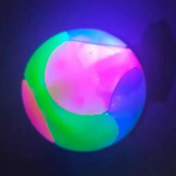 1PC Glitter Dog Toys Colorful Luminous Dog Chew Playing Toy Elastic Interactive Ball Random Color Small Pet Training Supplies