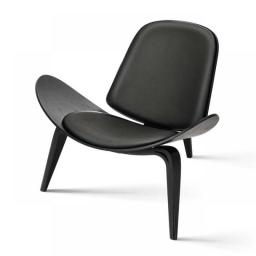 Nordic Three-Legged Shell Chair Simple Sofa Faux Leather Lounge Chair Armchair Living Room Office Furniture