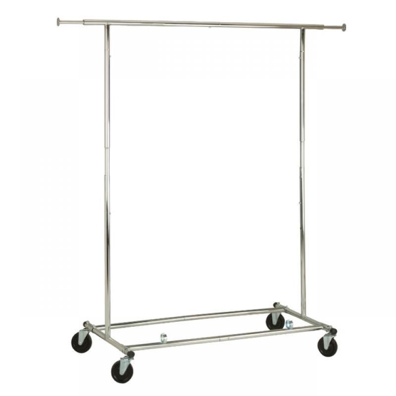 Honey Can Do Collapsible Expandable Rolling Garment Rack, Chrome clothing rack  Living Room Furniture  Home Furniture