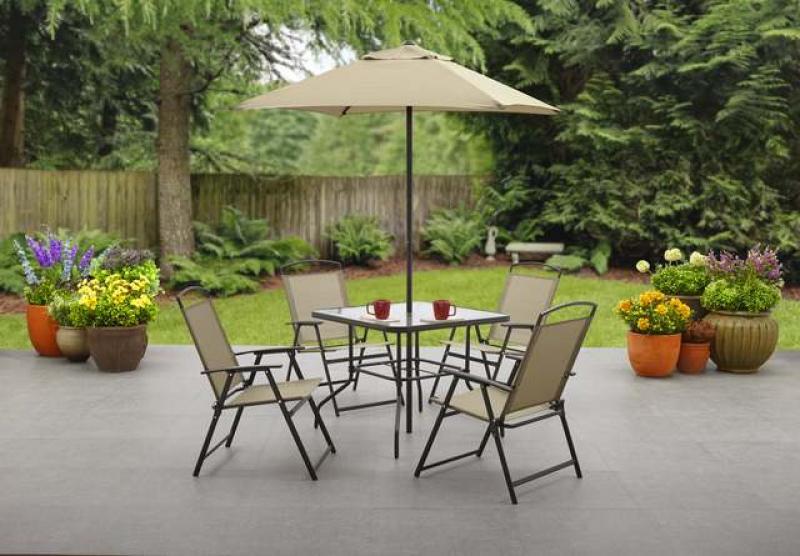 Mainstays Albany Lane 6 Piece Outdoor Patio Tables Chairs Set