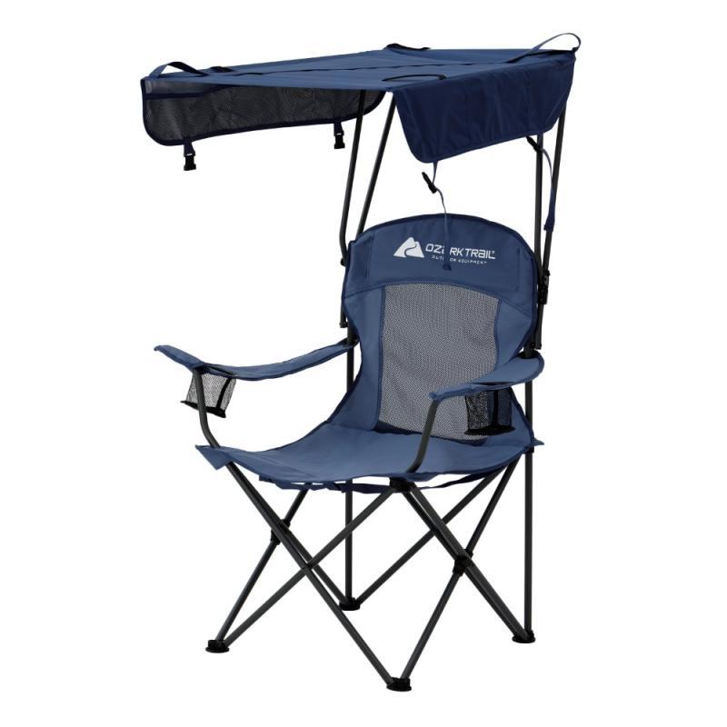 Ozark Trail Sand Island Shaded Canopy Camping Chair with Cup Holders foldable chair  beach