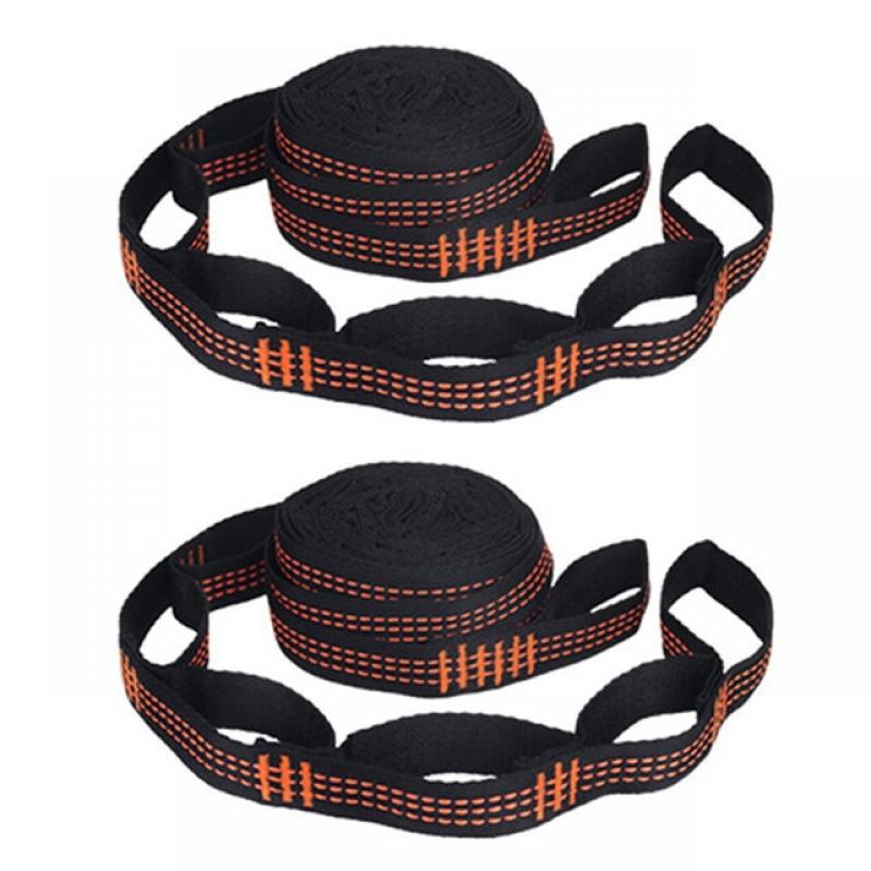 2pcs 2m Hammock Strap Super Strong Outdoor Camping Hammock Garden Swing Straps Rope High Strength Load-Bearing Rope