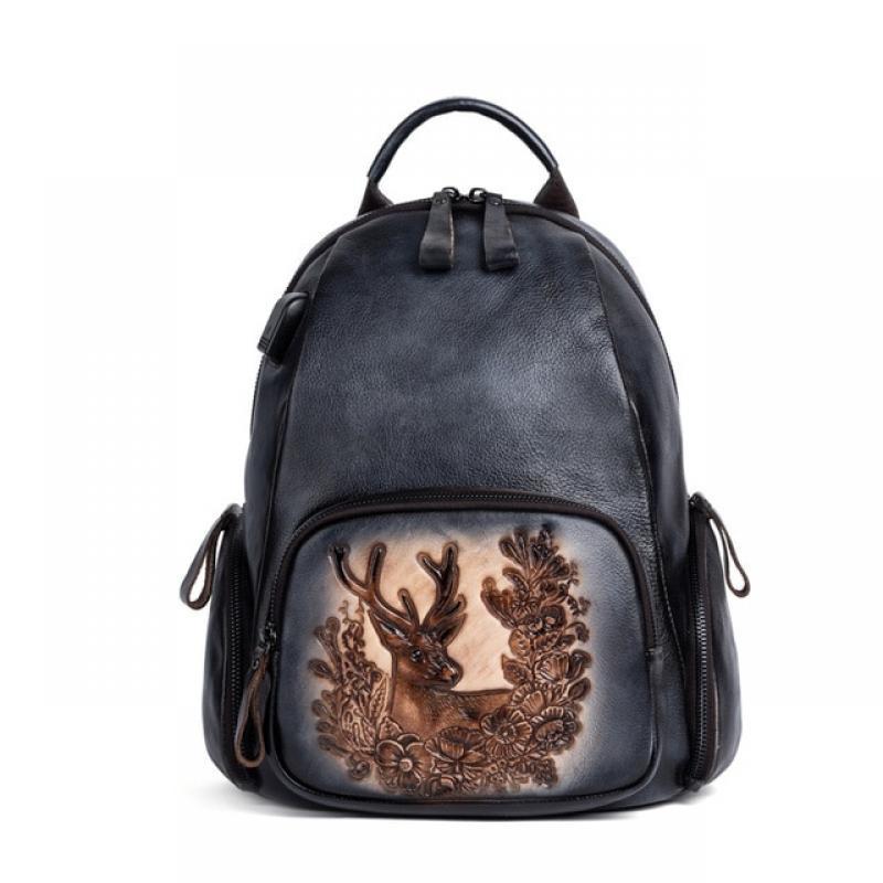 MOTAORA 2023 Cowhide Retro Backpack Ladies Large Capacity Genuine Leather Shoulderbag New Vintage Women's Portable Shopping Bags