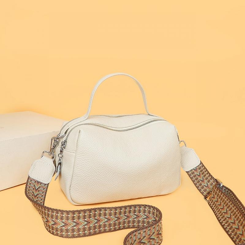 Luxury Soft Genuine Leather Handbag Fashion Women Shoulder Messenger Bag Solid Color Cowhide Tote Fashion Female Crossbody Sac