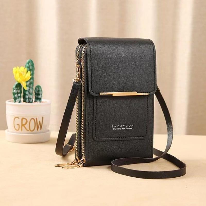 Fashion Solid PU Leather Handbag Women Female Shoulder Bag Mini Touchable Phone Bags Causal Women Handle Handbags
