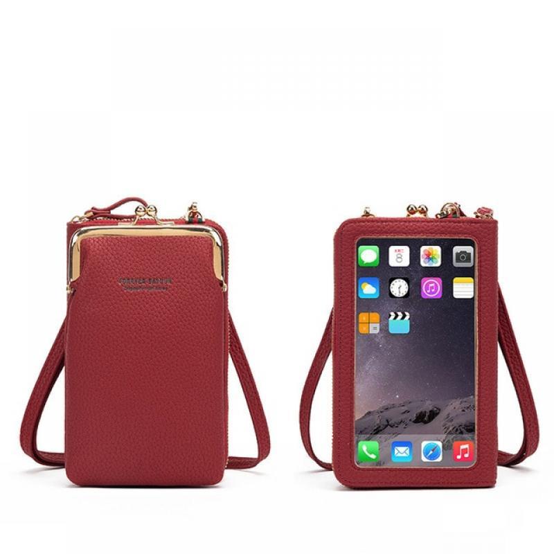 Buylor Soft Leather Women's Bag Touch Screen Mobile Bags Wallets Fashion Women Bags Crossbody Shoulder Strap Handbag Coin Purse