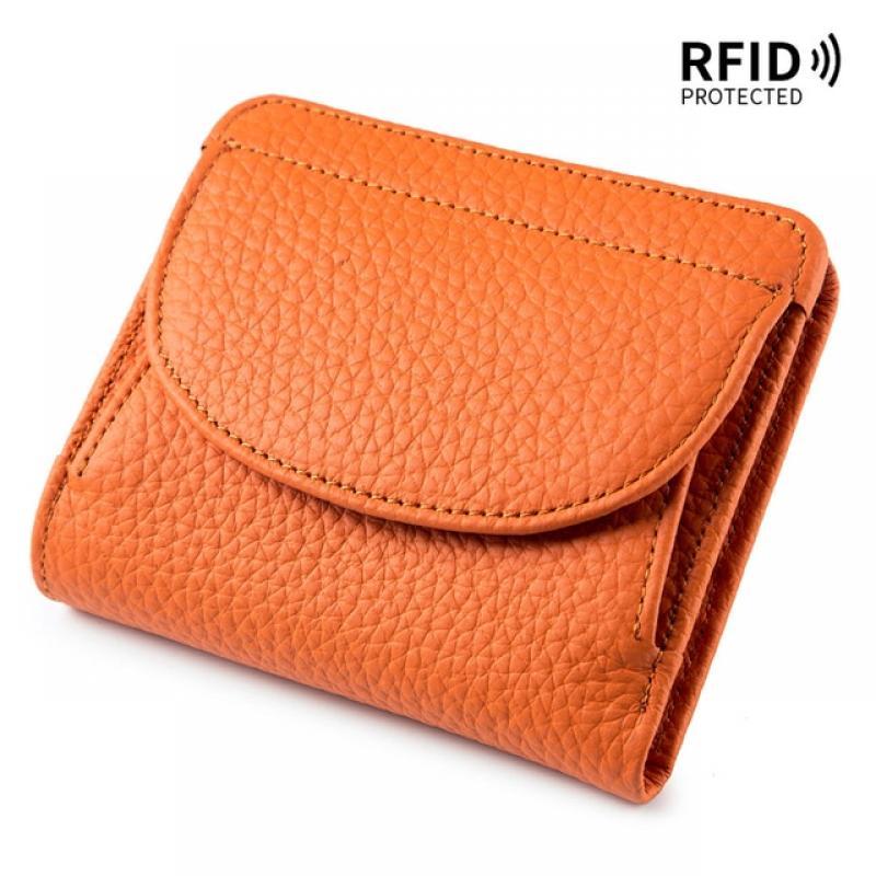 New Women Genuine Leather Purses Female Small Cowhide Wallets Lady Coin Bag Card Holder Large Capacity Money Bag Portable Clutch
