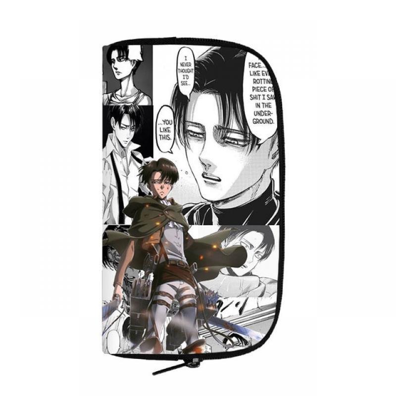 Anime Attack on Titan Print Wallet Shingeki No Kyojin Purse Levi Eren Coin Money Bags Clutch Purse Phone Holder Long Wallets