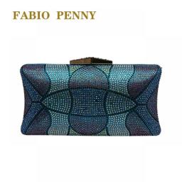 Europe And The United States Popular Handbag Party Dinner Multicolor Chain One-shoulder Handbag Inlaid Diamond
