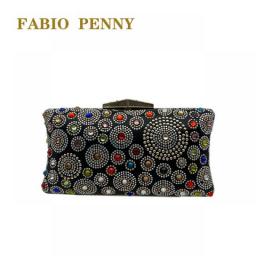 African Mama Multi-color Bright Diamond Design Ladies Bag Dinner Dress With Elegant Ladies Clutch Bag