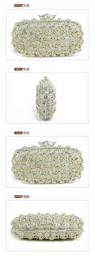 XIYUAN Skull Women White Crystal Clutch Purses And Handbags Ladies Diamond Evening Bags Wedding Party Minaudiere Clutch Bag Gift