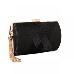 Luxury Silk Women Shoulder Bag New 2023 Satin Ladies Handbag Golden Tassel Multi-Color Prom Party Bridal Evening Clutch Purse