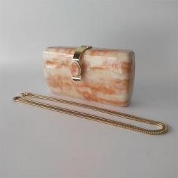 Orange Small Acrylic Box Evening Clutch Bag Pillow Women New Boutique Purses And Handbags Wedding Party Shoulder Cocktail Bags