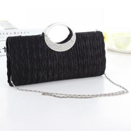 Fashion Women Satin Rhinestone Evening Clutch Bag Chain Handbag Elegant Beautiful Purse Bridal Wedding Party Bag Handbag 2022
