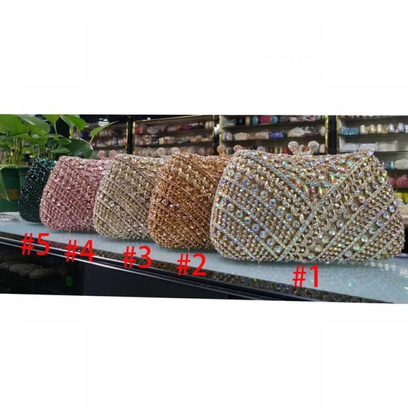 Fashion Box Metal Crystal Evening Bags Women Handbags Wedding Purse Clutch Bags