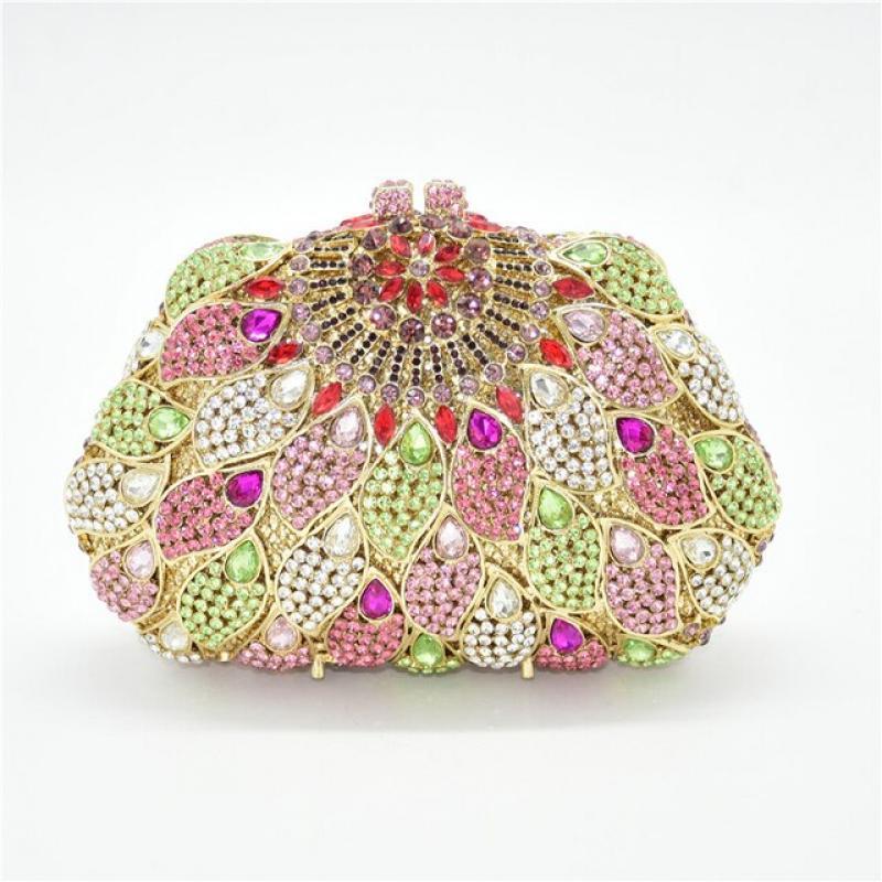 Latest Women Evening Bag for Wedding Ladies Party Small Purse Crystal Wedding Purses and Handbag Exquisite Chain Shoulder Bags