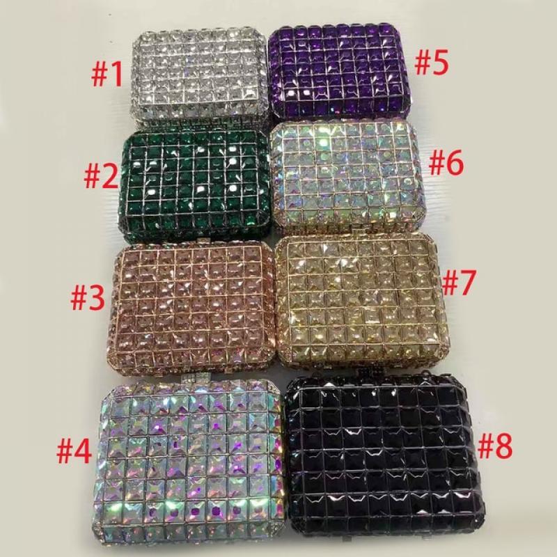 Luxury Gold Diamond Evening Bag Rhinestone Clutch Bag Women Small Banquet Hand Bag Wedding Bride Clutch Purse