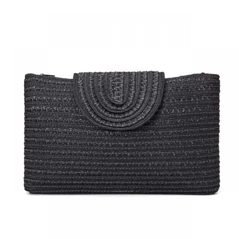 HIGHREAL Raffia Woven Clutch Women's Fashion Dinner Straw Bag Woman Summer Casual Vacation Bag Female Large Purse