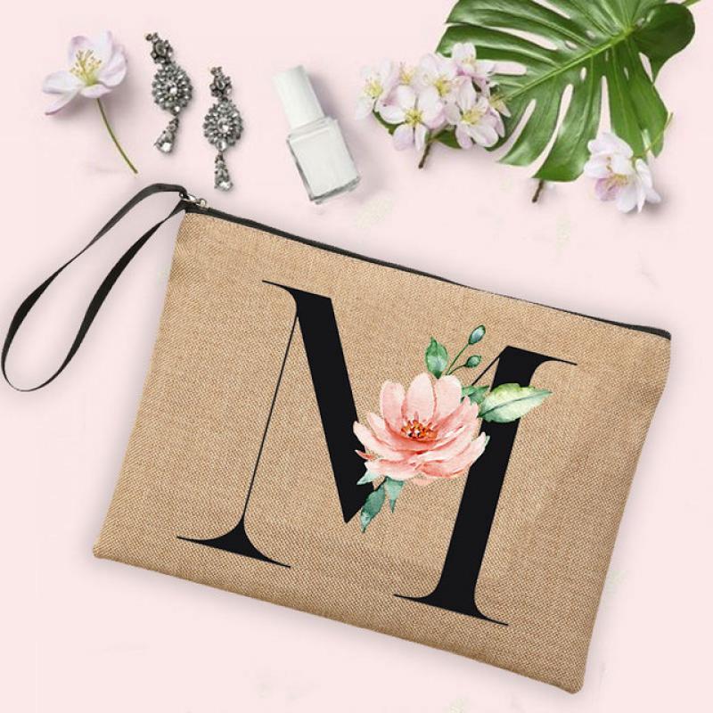 26 Letter Printing Woman's Handbags Make Up Bags Summer New Hit Girl Makeup Organizers Lovely Casual Travel  Toiletry Bags