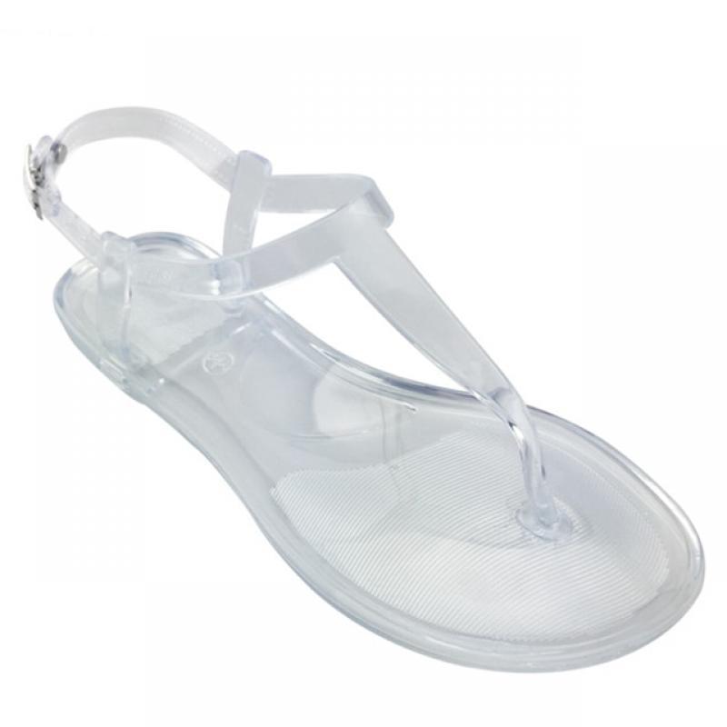 Comemore Clear Shoes Ladies Jelly Shoes Beach Vacation Sandals 2022 New Simple Trendy Flat Shoe Women Flip Flops Chaussure Femme