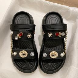 Women Sandals 2023 New Arrival Summer 6cm Thick Bottom Outdoor Casual Beach Sandals Popular Fashion Clogs Soft Slippers