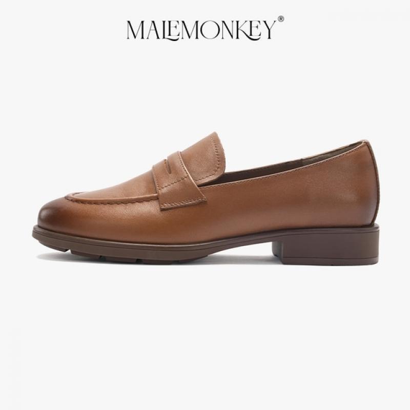 Luxury Loafers Women Brand 2023 Spring Designer Loafers Women Genuine Leather Flats Non-slip Breathable Female Shoes Handmade