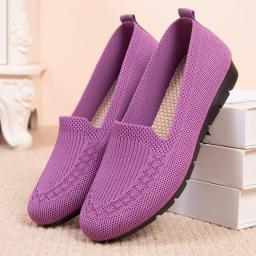 Casual Shoes Women's Summer Mesh Breathable Flat Shoes Ladies Comfort Light Sneaker Socks Women Slip On Loafers Zapatillas Muje