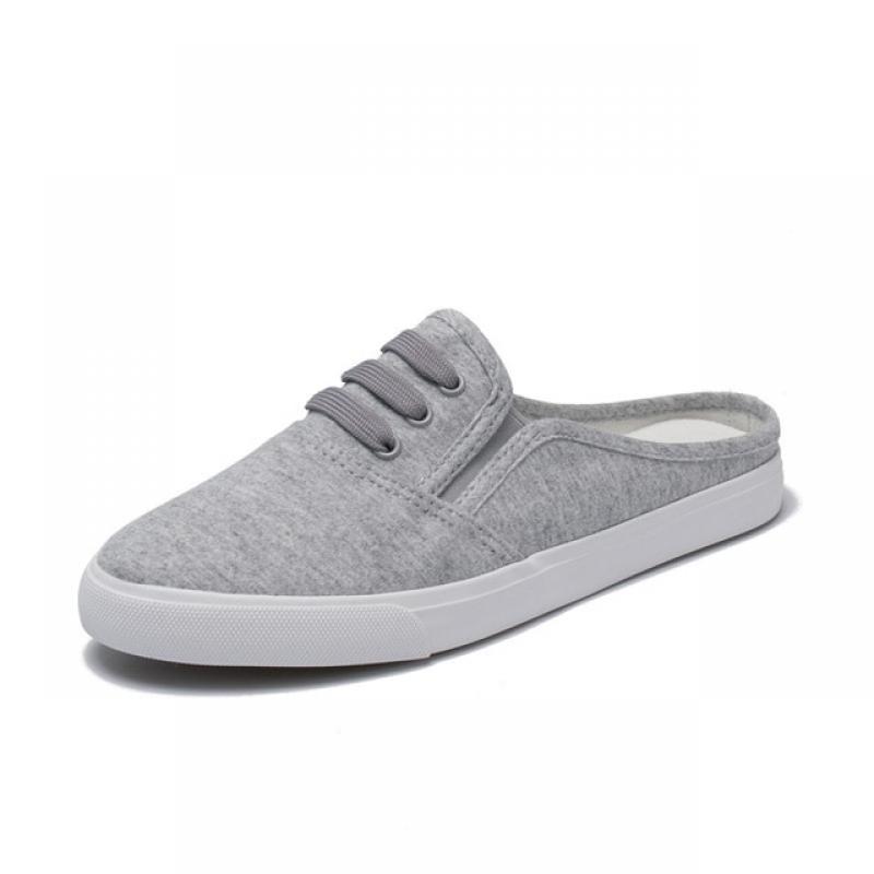 Women's Shoes 2023 Half Canvas Slippers Korean Men's Loafers Summer White Casual Mules boat Black Sneaskers Zapatillas De Mujer