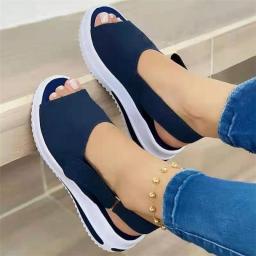 2023 New Women Sandals Soft Stitching Ladies Sandals Comfortable Flat Knit Sport Sandals Women Open Toe Shoes Sandalias De Mujer
