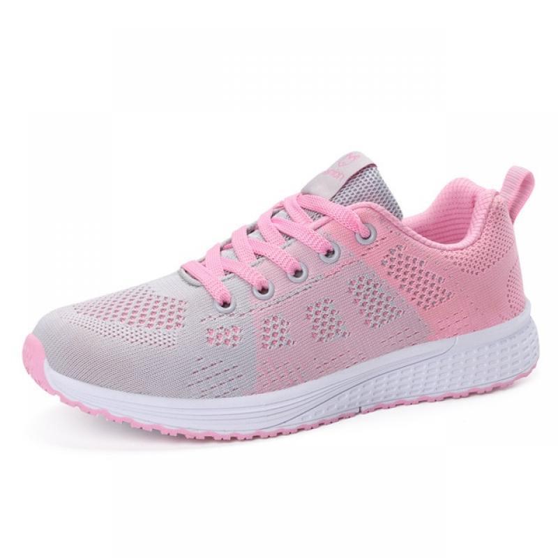 Women Casual Shoes Fashion Breathable Walking Mesh Lace Up Flat Shoes Sneakers Women 2022 Tenis Feminino White Vulcanized Shoes