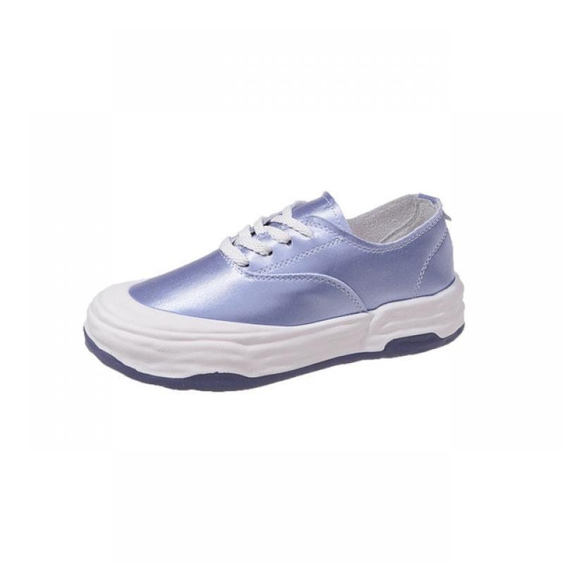 2023 Light Luxury Style Satin Face Dissolving Sole Casual Shoes Summer New Thick Sole Everything Canvas Shoe Candy Color Lace-up