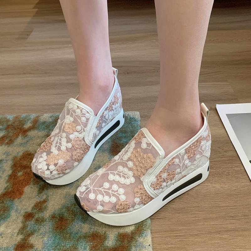 Spring Summer Hole shoes Woman Flat Platform Women Shoes Slip On Women's Thick Soled Female Shoe Chunky Heels Vulcanized shoes