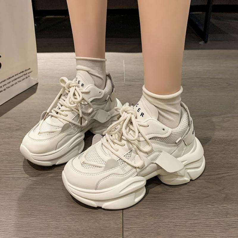 2023 High Quality Women's Shoes New Lace Up Women's Vulcanize Shoes Hot Sale Women Sneakers Lace Up Solid Shoes Ladies Zapatos