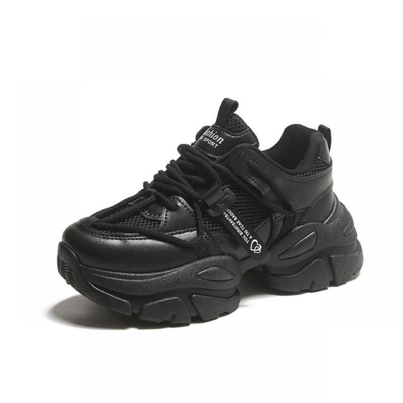 2023 Spring Women Comfortable Sneakers High Platform Women's Sports Shoes Thick Solid Color Bottom Wedge Ladies Casual Shoes