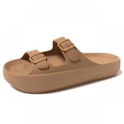 Feslishoet Women Platform Double Button Sandals Swimming Pool Gym House Shower Quickdrying Opentoed Slippers Indoor Shoes